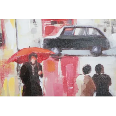 MALOWANY OBRAZ NA PŁÓTNIE Rain London -A- 100X3X100 cm
